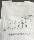 Testosterone Molecule White T-Shirt Size Small