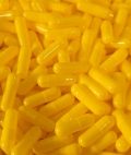 Gelatin Capsules Size 0 Coloured Yellow/Yellow x 125